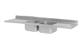 FREGADERO INDUSTRIAL GAMA 600 FI-206/22 CON DOS ESCURRIDORES