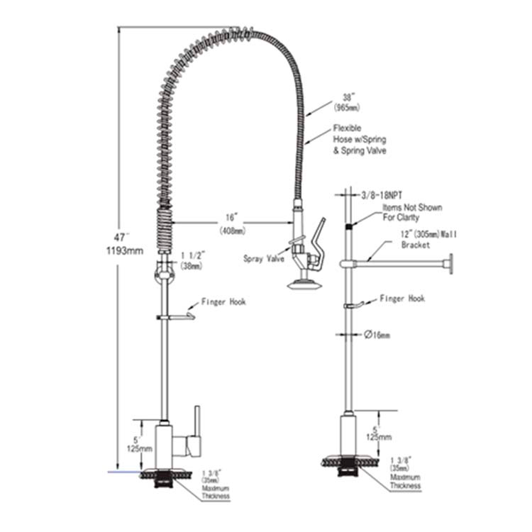 GRIFO INDUSTRIAL DUCHA GDM2 s1 - Imagen 3