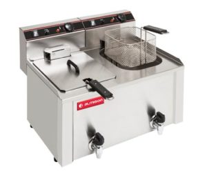 FREIDORA 10+10 L., CON GRIFO.