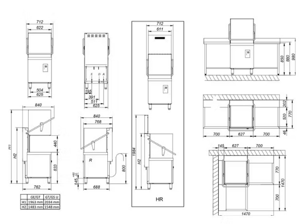 LAVAVAJILLAS DE CAPOTA EDENOX DCG-800 S1 - Imagen 4