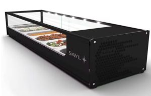 VITRINA EXPOSITORA 4 BANDEJAS 970x380x225 MM